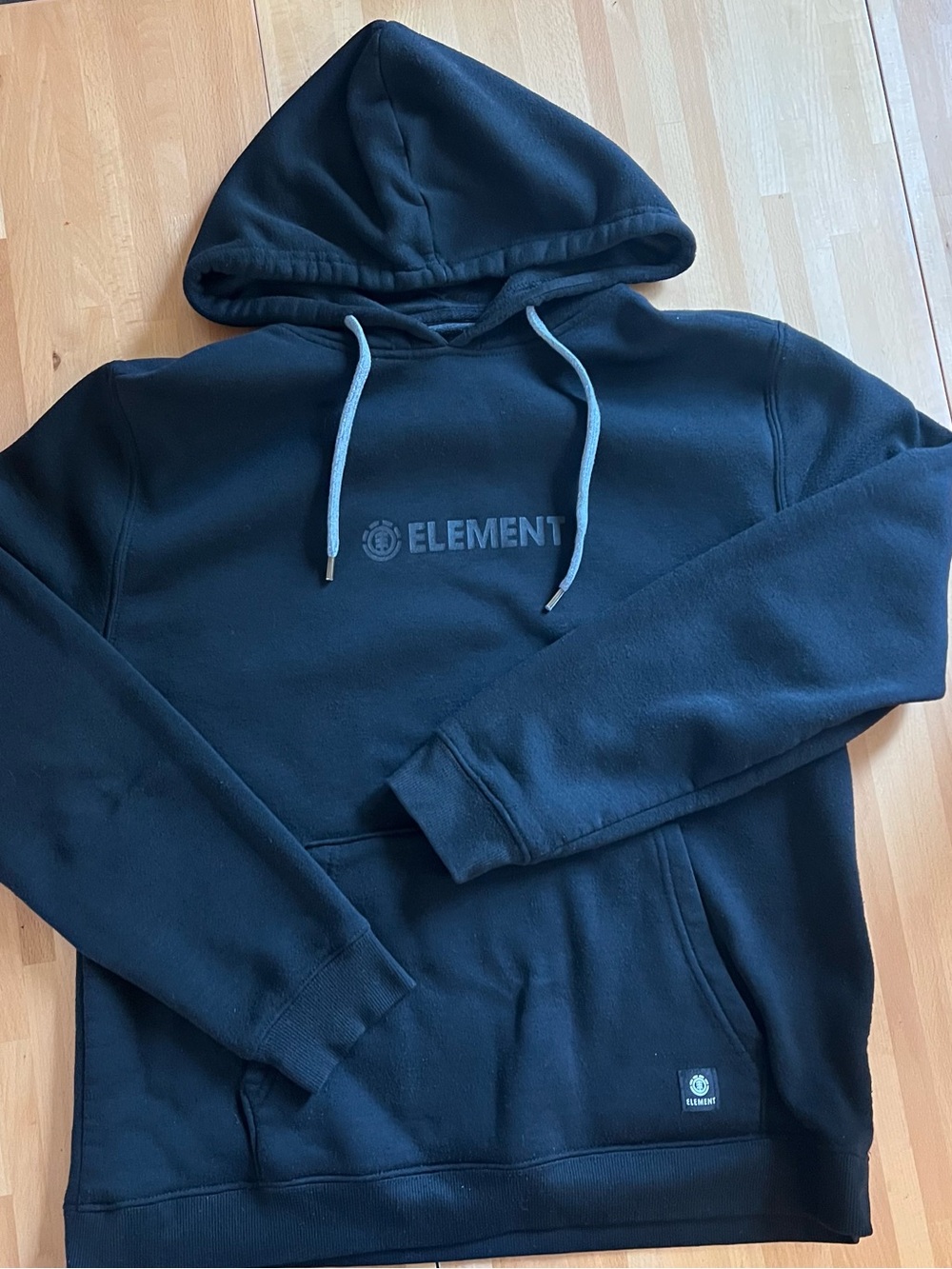 Element Black Pullover Hoodie with Logo